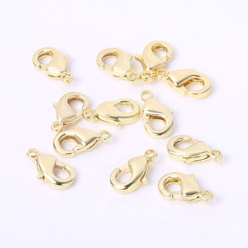 ALEXCRAFT Wholesale Pack- Gold Plated 50 PCS 9mm Small Lobster Clasps and 100 PCS 4mm Open Jump Rings for Jewelry Making & Finding - Image 5